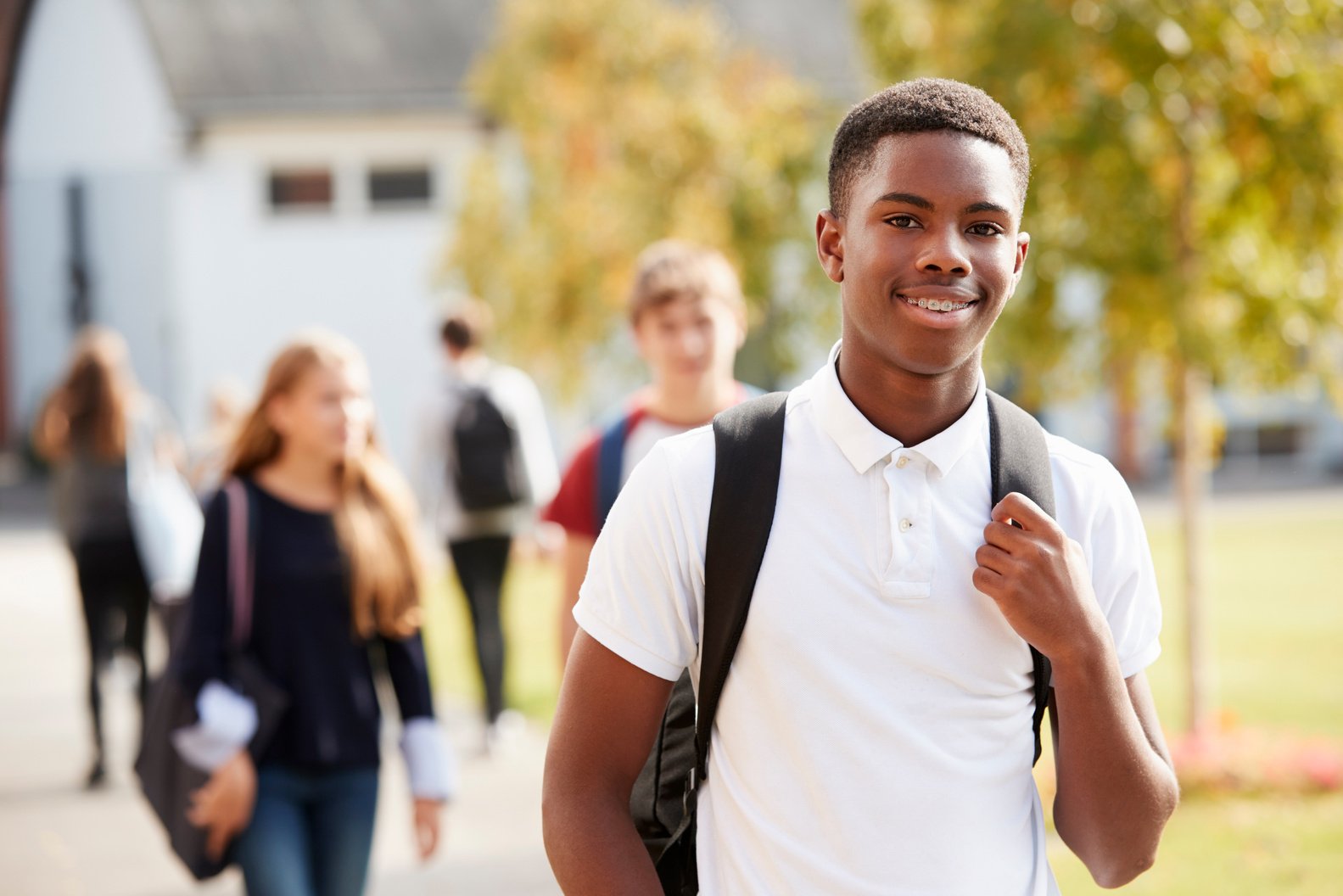 Portrait of Male Teenage Student