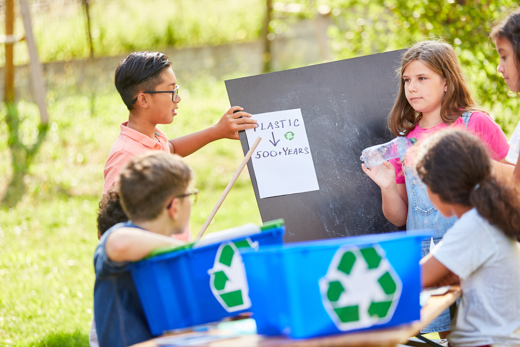 Children Learn about Recycling and Plastic Waste